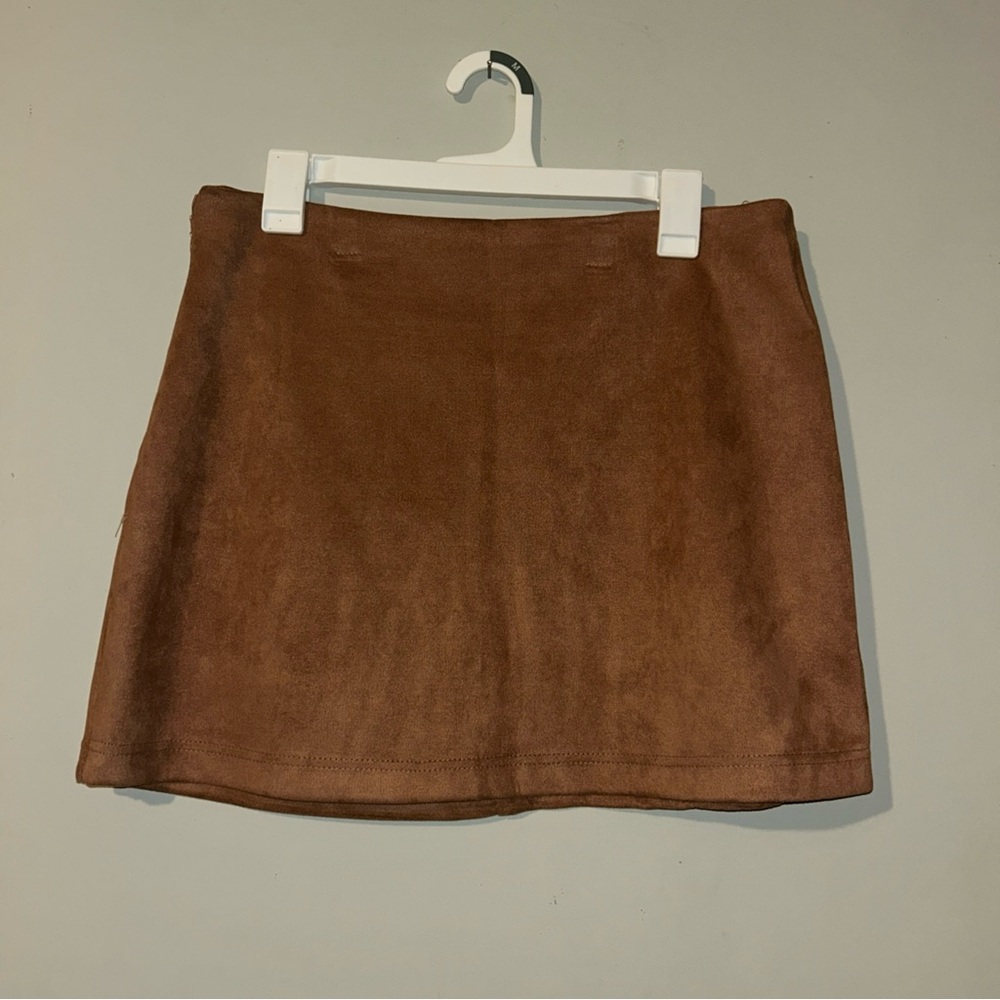 No Comment | Camel Stretchy Mini Skirt